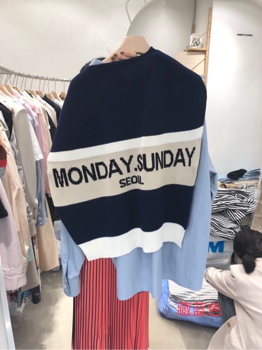 Knitted Large Shawl Letter Fake Sweater Large Size Outside