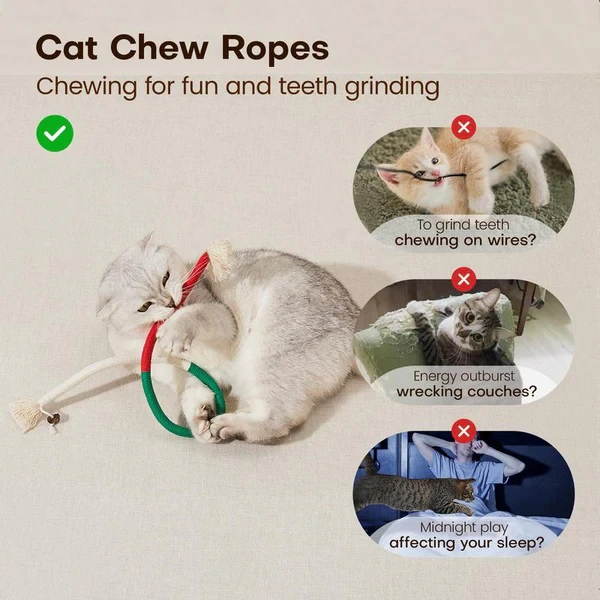 Organic Cotton Chew Rope Toys for Cats