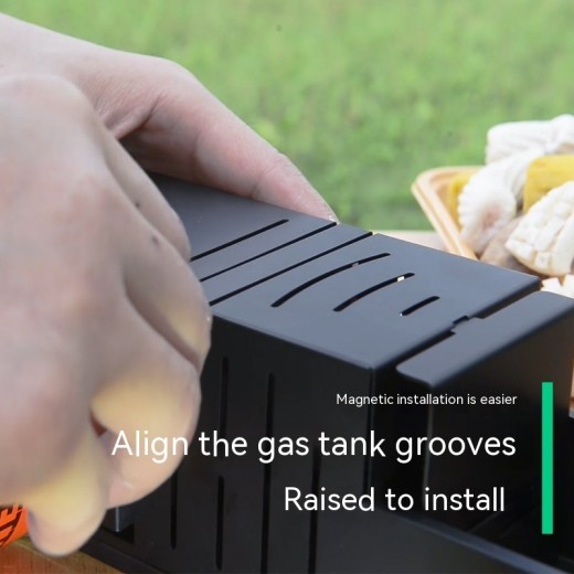 Folding Portable Gas Stove Outdoor Portable Gas Stove Camping Hot Pot Barbecue Grill