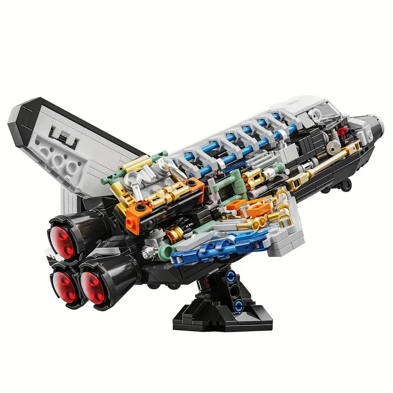 a Spaceship Model Building Set, Semi-Transparent Mechanical Airplane Model