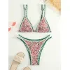 Women's Floral Print Bikini Set - Stylish Split Swimsuit