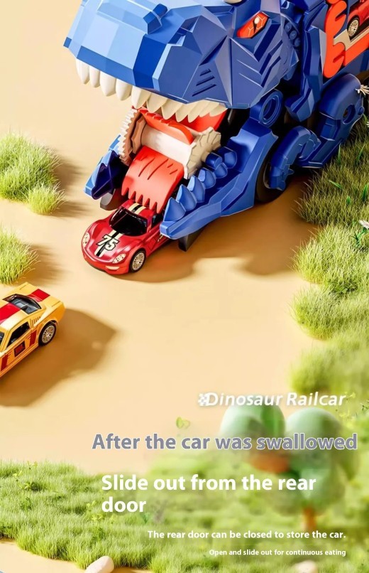 Children's Tyrannosaurus Dinosaur Swallowing Track Toy Car
