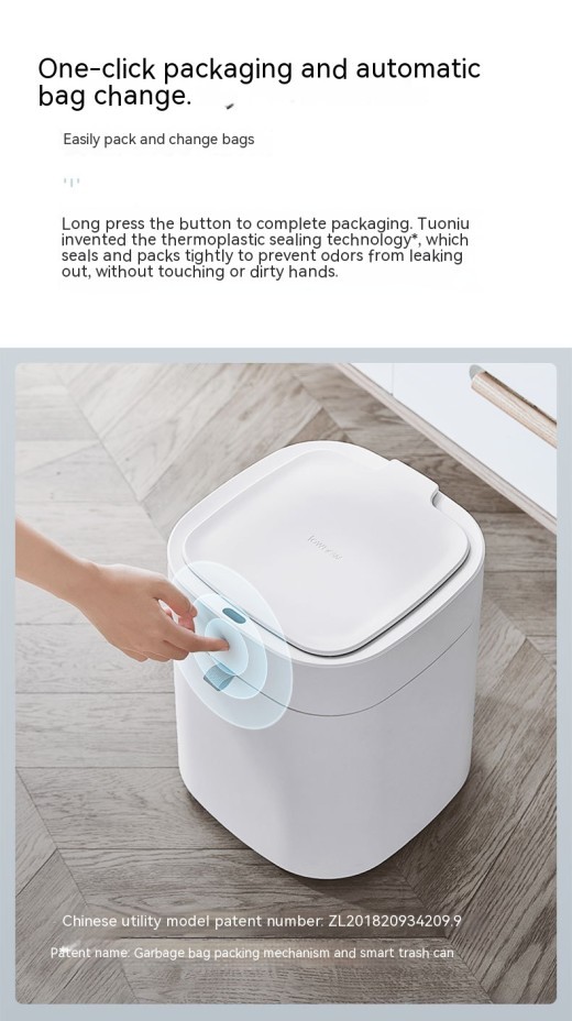 Smart Household Kitchen Automatic Bag Change Trash Can