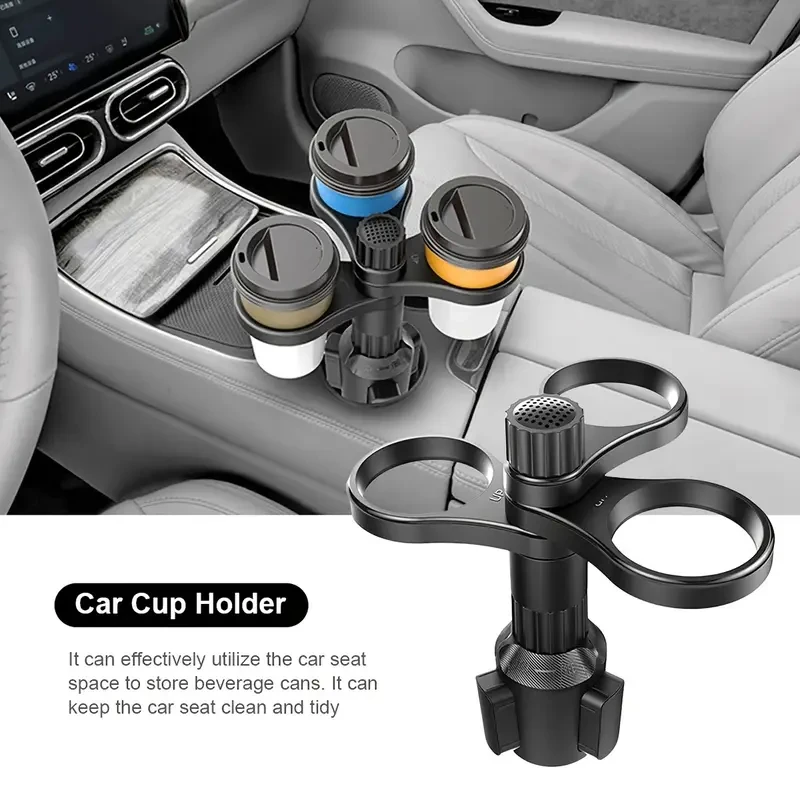 Adjustable Multi-Use Car Cup Holder Expander with 3 Slots