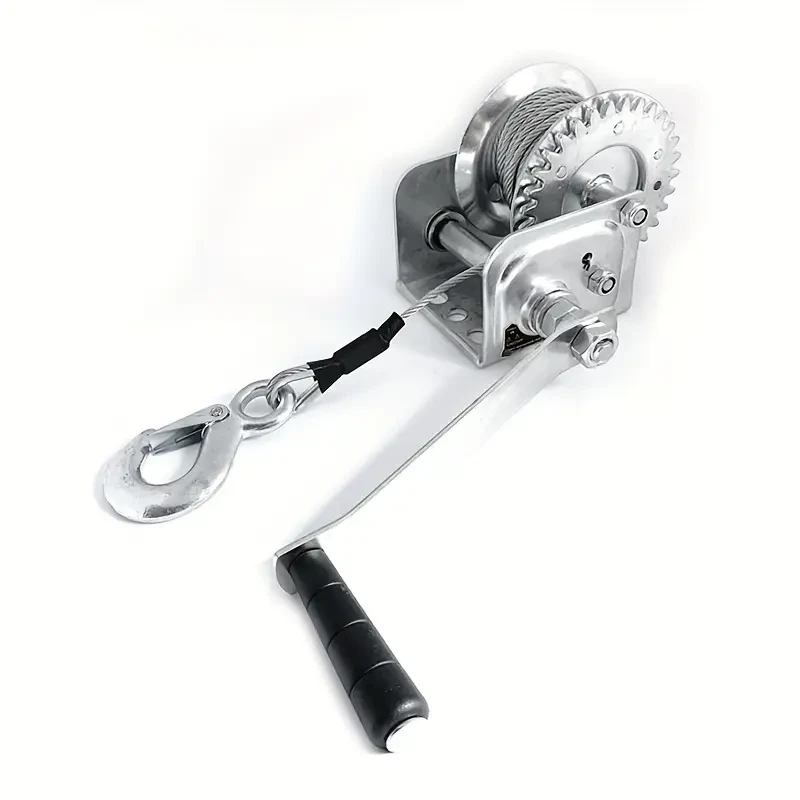 Heavy-Duty Hand Winch, 272.16KG Load Capacity, Manual Right