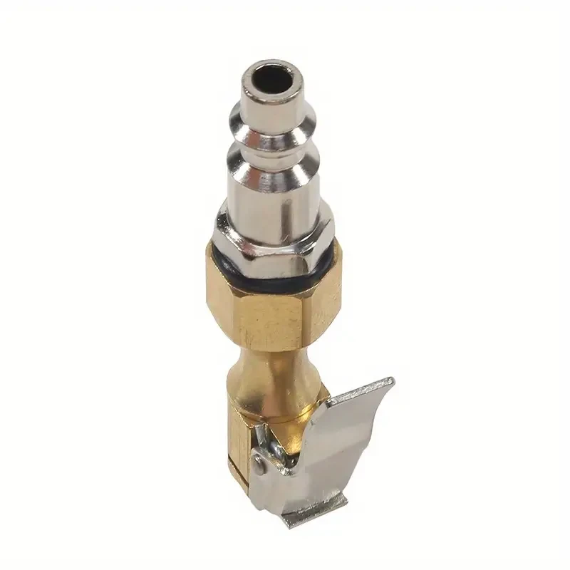 3-Piece Quick Connect Male Tire Valves with Reinforced Clamps for Fast Inflation