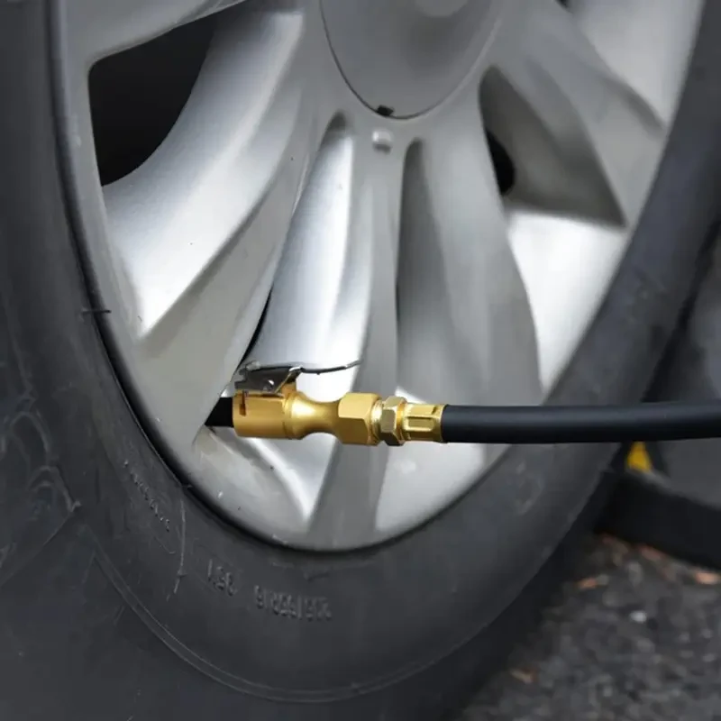 3-Piece Quick Connect Male Tire Valves with Reinforced Clamps for Fast Inflation