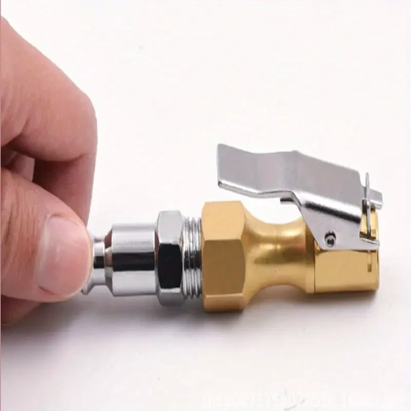 3-Piece Quick Connect Male Tire Valves with Reinforced Clamps for Fast Inflation