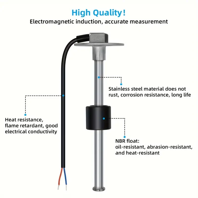 Fuel Gauge Car Oil Level Sensor Car Accessories Oil Level Gauge Accessories Suitable For RV Taxi Yacht Parts Stainless Steel Material (6.8" (175Mm))