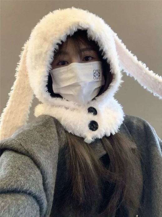 Plush Long Ears Rabbit Hat Children