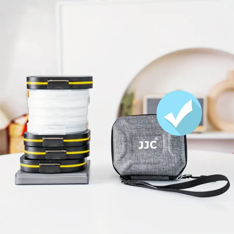 JJC Compact 10-Pocket Circular Filter Storage Case