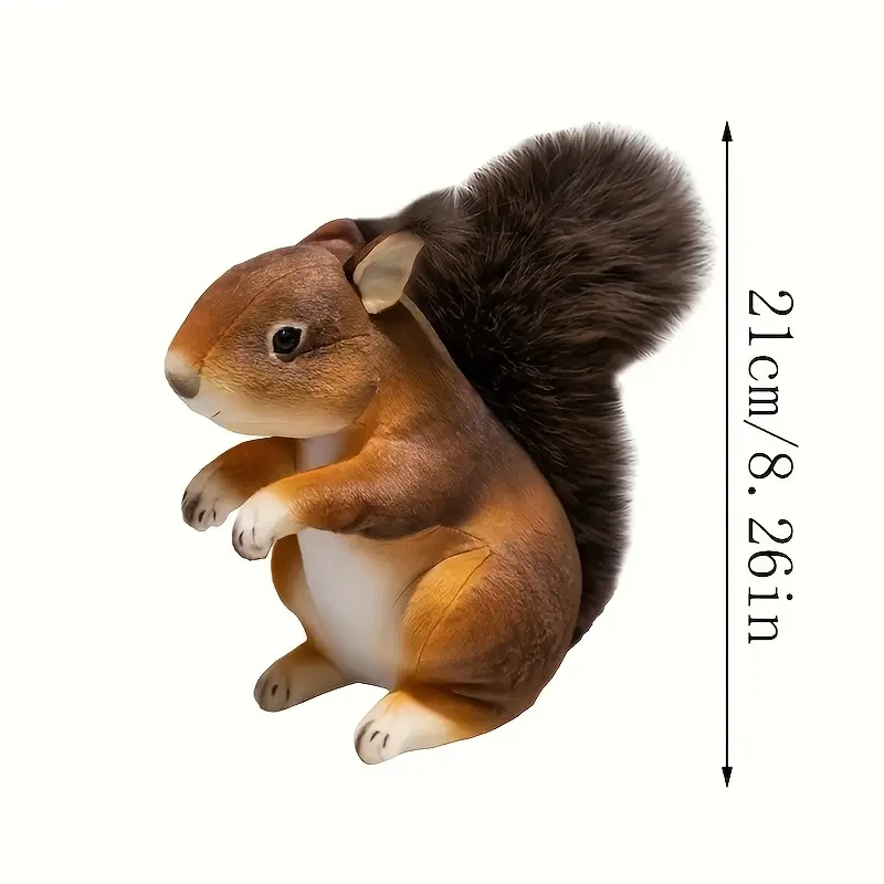 TINATOY Lifelike Squirrel Plush Toy