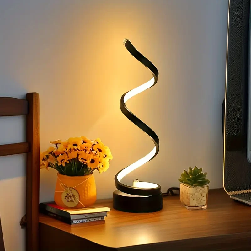 1pc Spiral Lamp - Versatile USB Lamp for Office, Bedroom, and Living Room