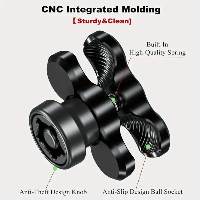 Secure Aluminum Alloy Double Socket Arm for RAM Mounts