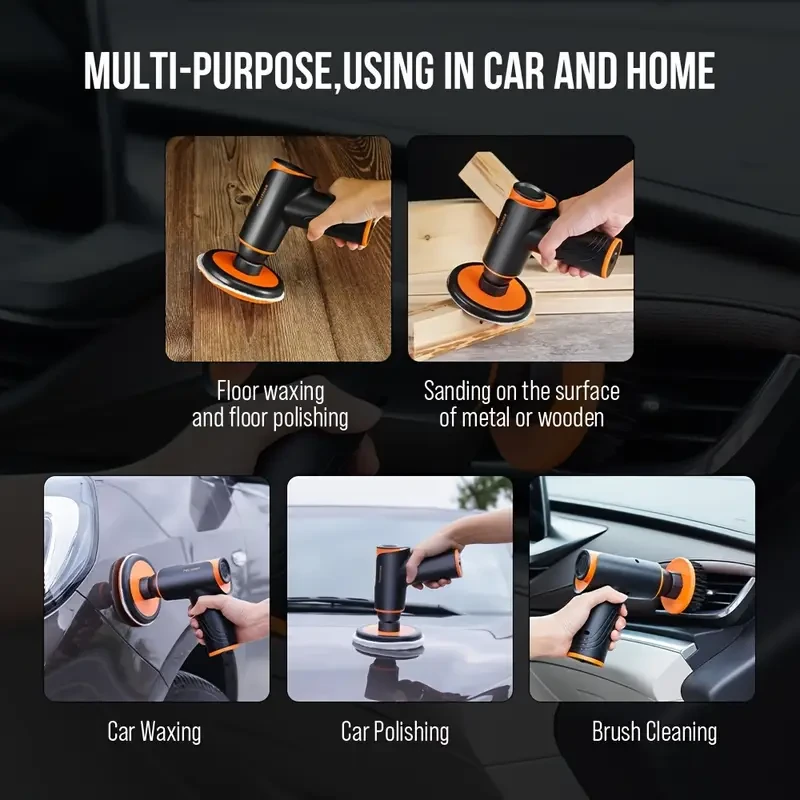 HOTU Portable 100W Wireless Car Waxing Polisher