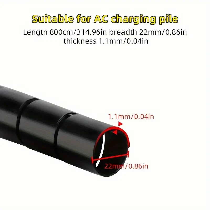 Universal 8m Tesla Charging Sleeve: Flame-Retardant, Durable, & Wear-Resistant