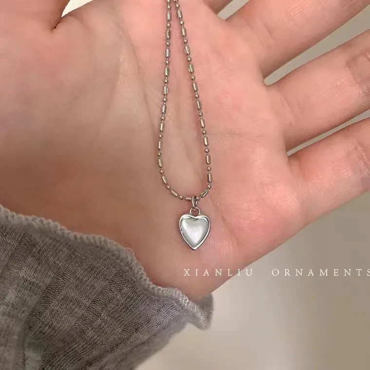 New Fashion Opal Love Pendant Necklace