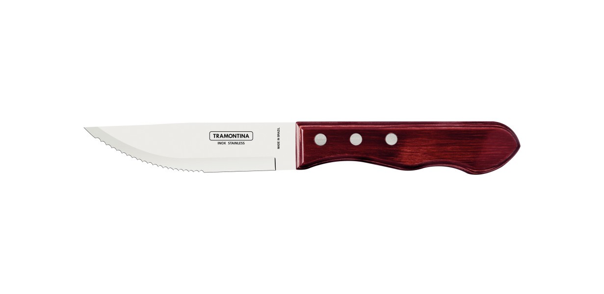 Jumbo Steak Knife with Polywood Handle 5", 12cm - Red (CDU 48pcs) - Tramontina