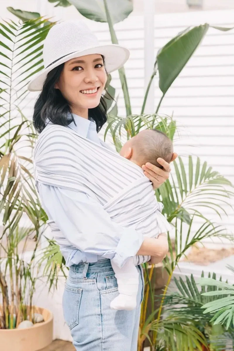Grid Cross Simple Baby Sling X-type Front Holding Type
