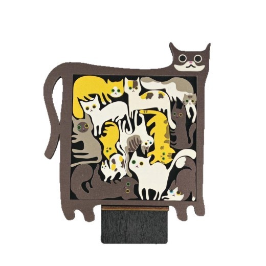 Children's Wooden Cat Puzzle Game