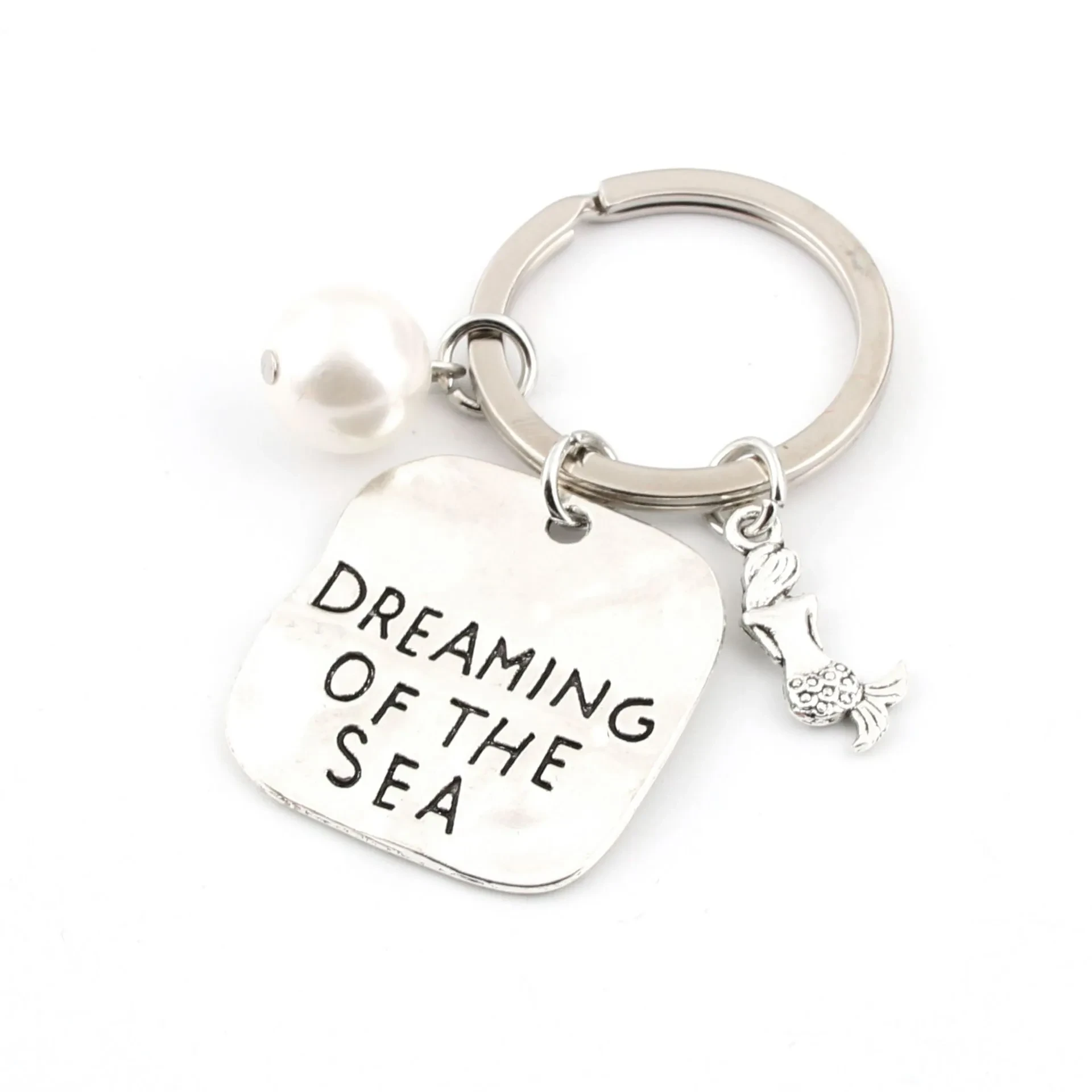 Keychain Custom Small Gift Pendant Foreign Trade Metal Pearl Summer Ocean
