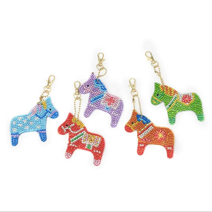 Gift Creative Cartoon Horse Decoration Special-shaped Diamond Painting Pendant