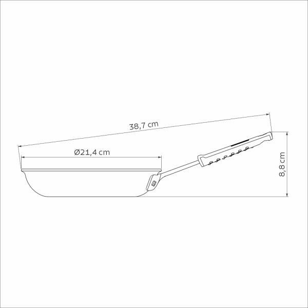 Professional Induction Aluminum Nonstick Restaurant Fry Pan 20cm - *Worlds Best - Tramontina