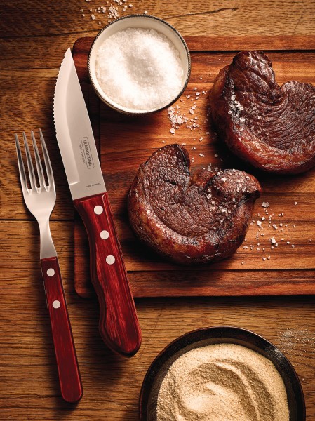 Churrasco Jumbo Steak Cutlery 12 Piece Set - Red - Tramontina
