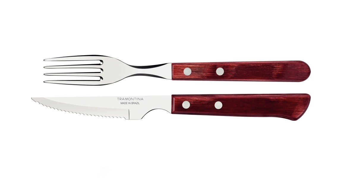 Churrasco Spanish Steak Cutlery 12 Piece Set - Red - Tramontina
