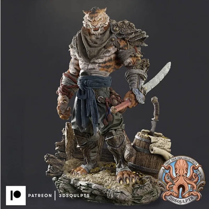 1/24 Scale Resin Tiger Warrior Fantasy Model Kit