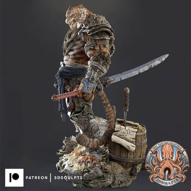 1/24 Scale Resin Tiger Warrior Fantasy Model Kit