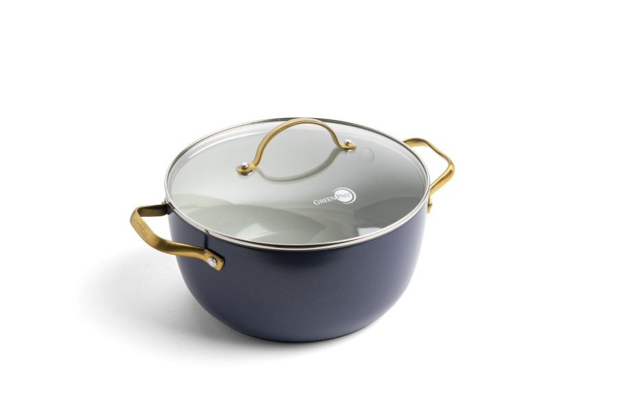 Padova Navy Blue Covered Casserole 24cm/4.7L  - GreenPan