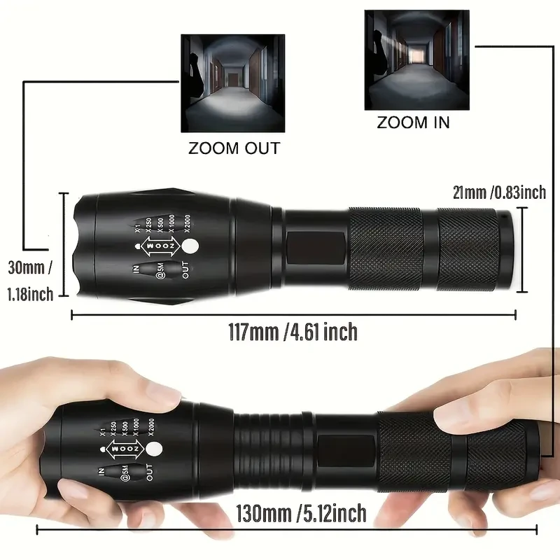 2pcs GoldenCentury Handheld LED Aluminum Flashlight