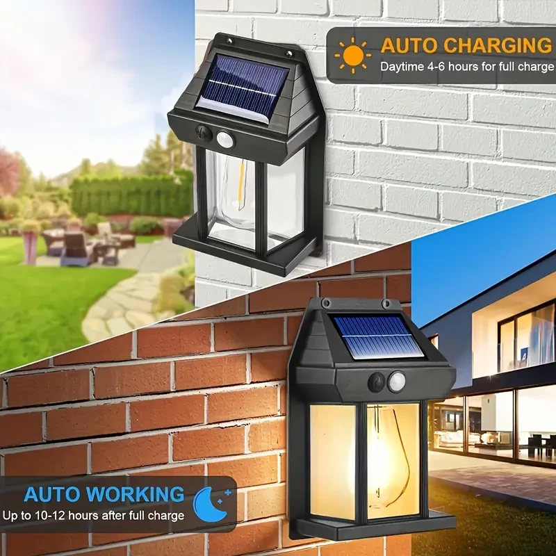 2pcs Golden Century Solar Wall Lights