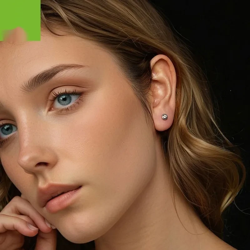 Bubble G Color Moissanite Stud Earrings