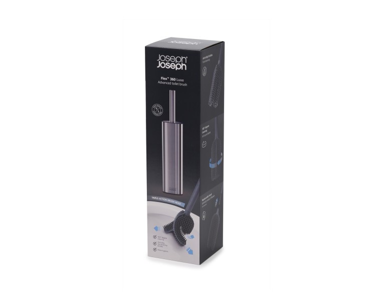 Flex 360 Luxe Toilet Brush - Stainless Steel - Joseph Joseph