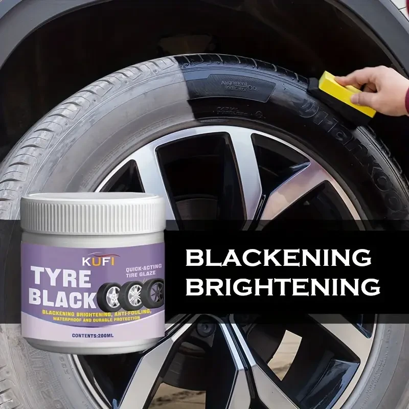 Premium Car Tire Shine Wax - Durable Protection & Gloss Enhancer for Plastic Parts with Long-Lasting Maintenance Coating