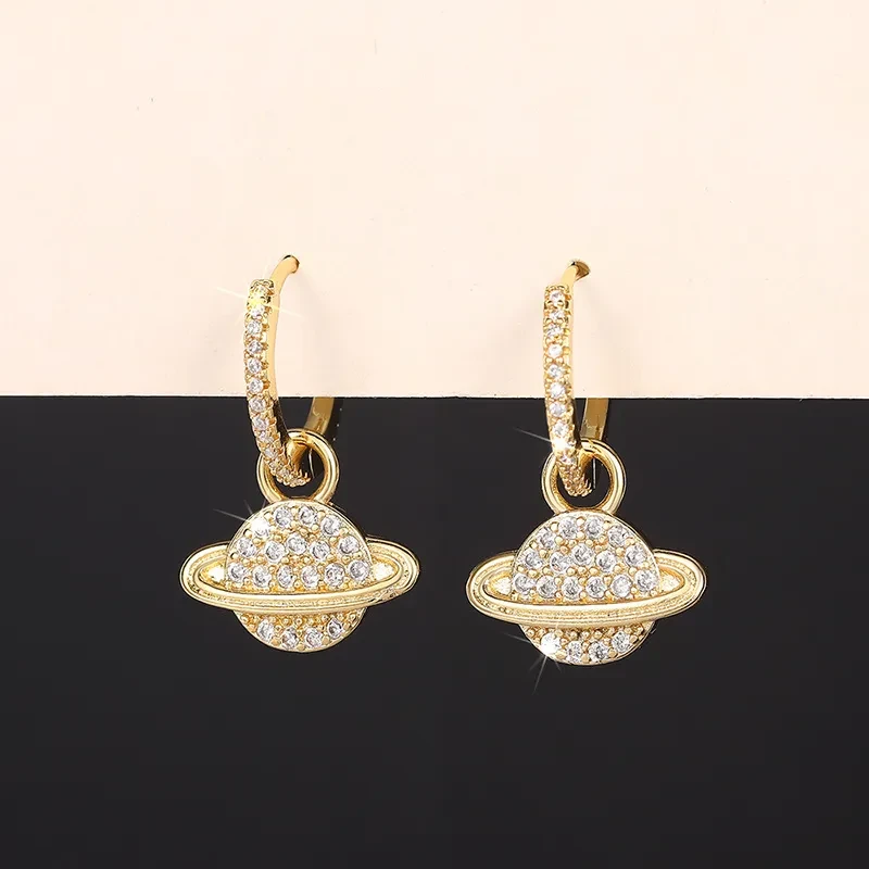 Cao Shi Europe And America Cross Border Shiny Blingbling Earrings