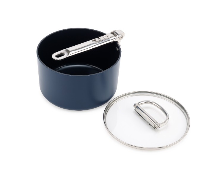 Space 19cm/2.9qt Non-Stick Induction Saucepan & Lid  - Joseph Joseph