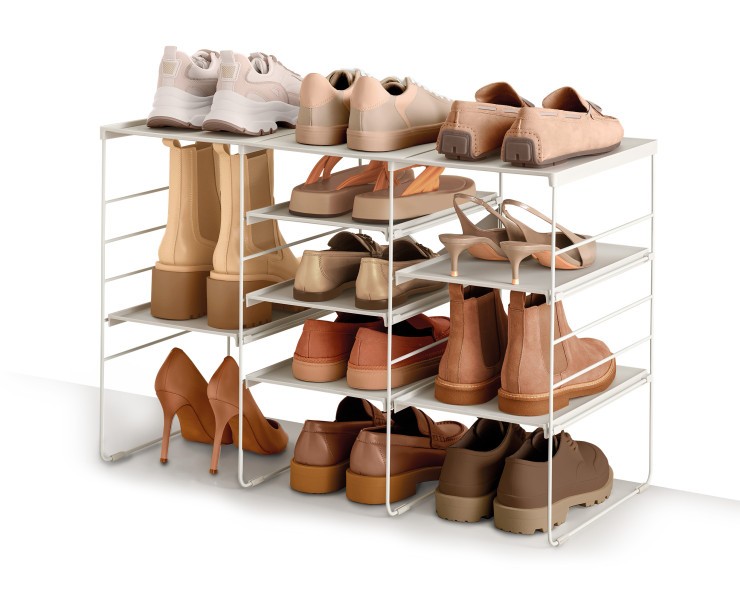 Level Plus Adjustable Shoe Rack - Triple - Joseph Joseph