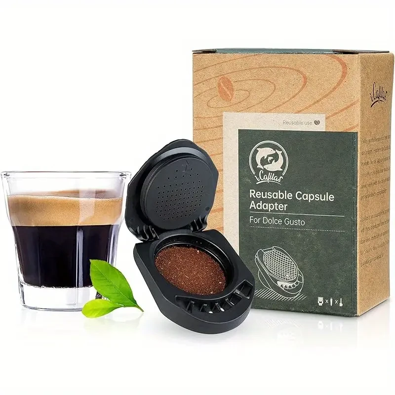 Reusable Capsule Adapter for Dolce Gusto: Compatible with Piccolo Xs/Genio S (1 Adapter)