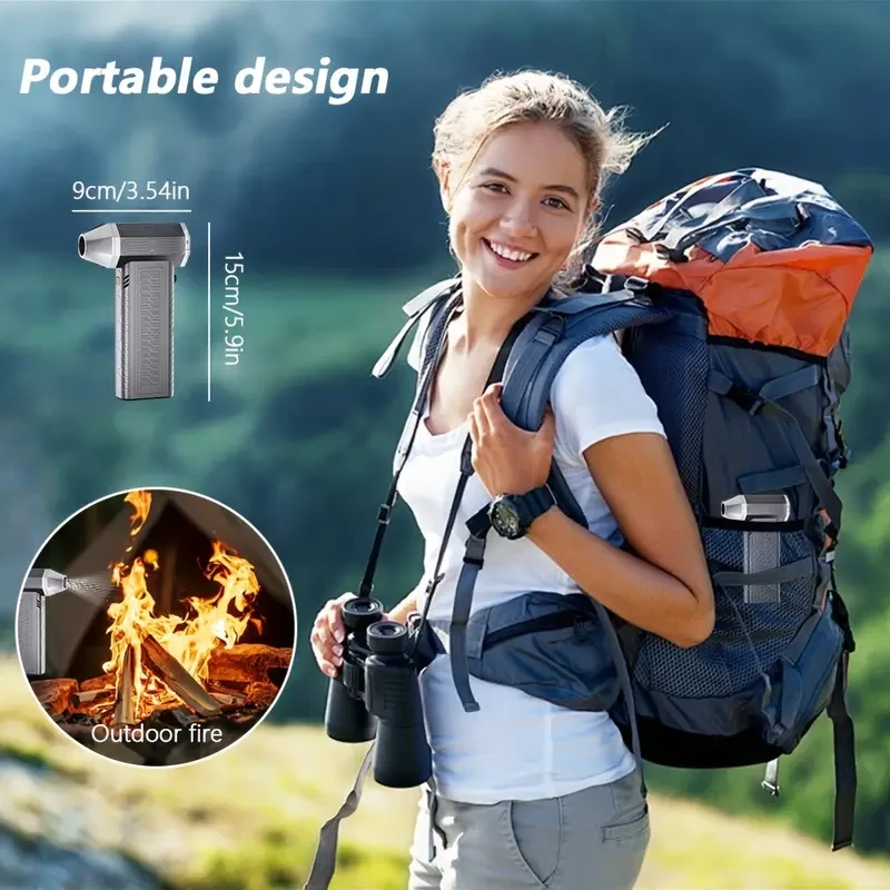 Portable High-Speed Brushless Motor Fan with Accessories