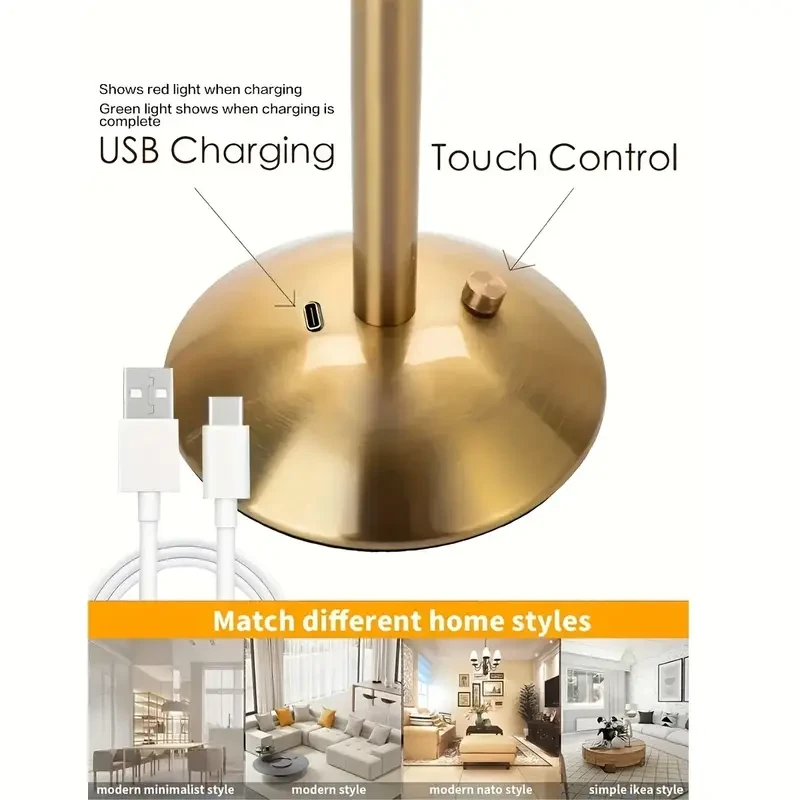 Scandinavian-Inspired Vintage Pleated Table Lamp