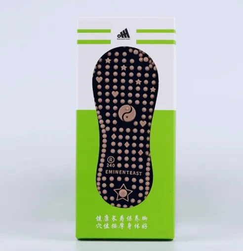 Combed Cotton Acupoint Massage Socks Blue