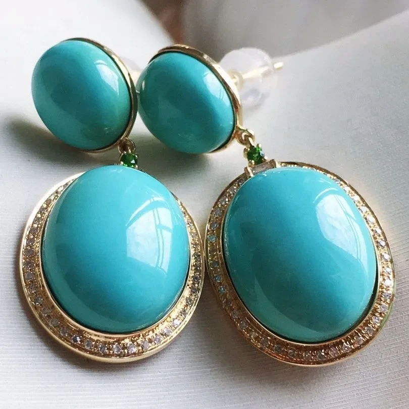 Imitation Turquoise Earrings Fashionable And Elegant