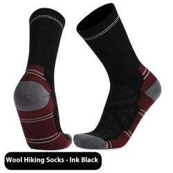 Men's And Women's Warm Wool Knee-high Sports Socks Rhyme Black