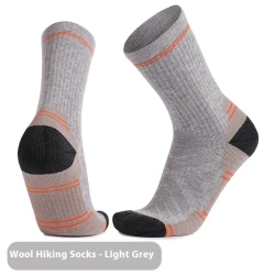 Men's And Women's Warm Wool Knee-high Sports Socks Light Gray