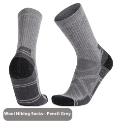Men's And Women's Warm Wool Knee-high Sports Socks Pencil Gray