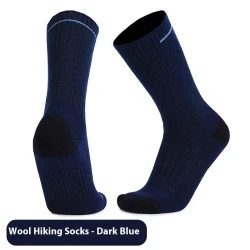 Men's And Women's Warm Wool Knee-high Sports Socks Dark Blue