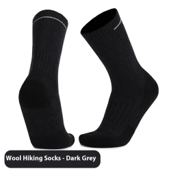 Men's And Women's Warm Wool Knee-high Sports Socks Dark Gray